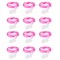 Valentine's Day 12 Pack Pink Led Fairy Lights Battery Operated String Lights Waterproof Silver Wire 7 Feet 20 Led Firefly Starry Moon Lights for DIY Wedding Party Bedroom